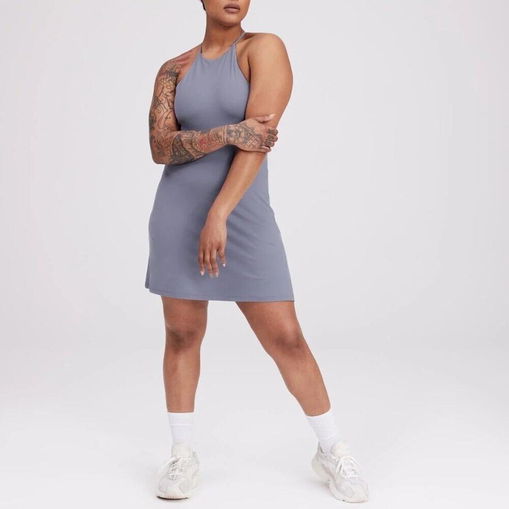 girlfriend collective Naomi Workout Dress Sea Glass 4XL